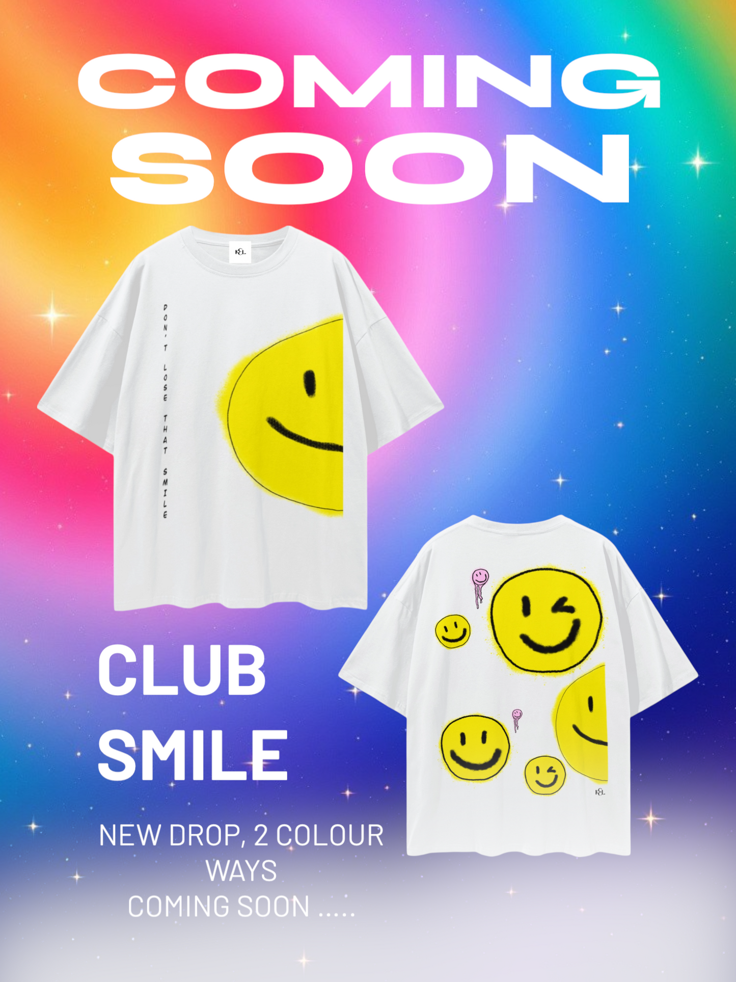 CLUB SMILE WHITE TEE