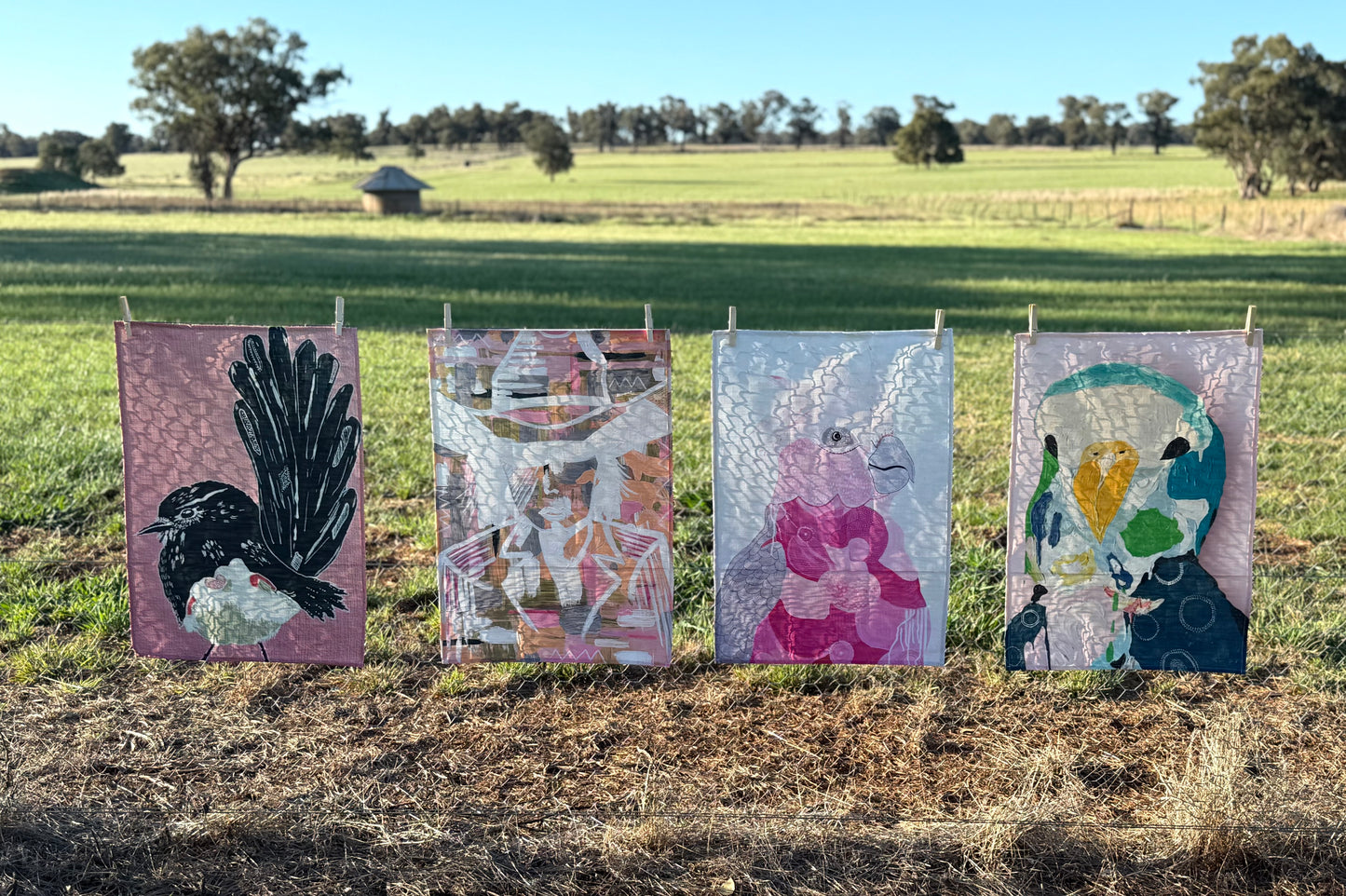 Barry Budgie Tea Towel